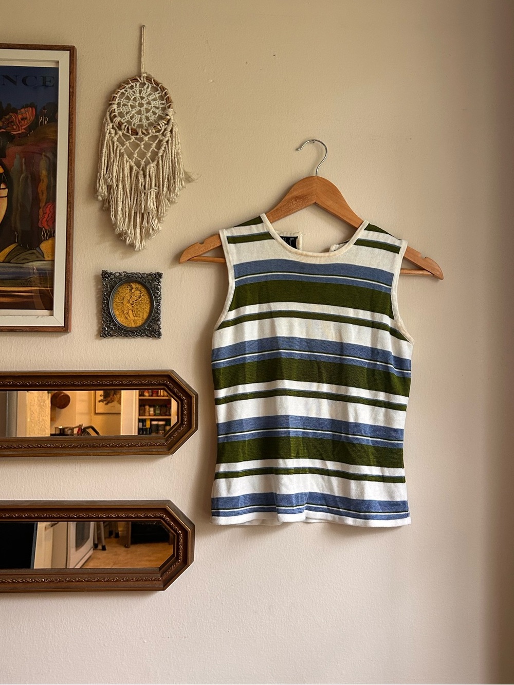 ✨VINTAGE ✨ INC Petite // Striped Sweater Tank